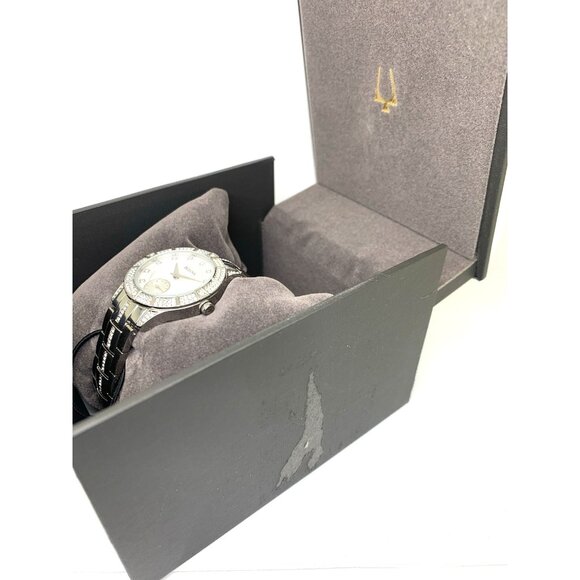 Bulova Women\'s Watch 96L291 Quartz White Mother of Pearl Dial Crystal Accent main image 12